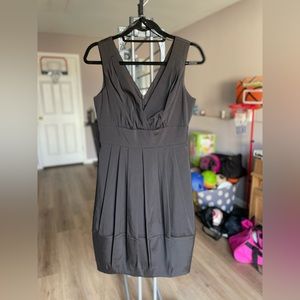 Black v-neck cocktail dress, size 6